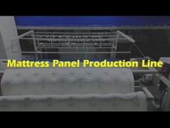 Estación Hemming en la línea de producción de colchones